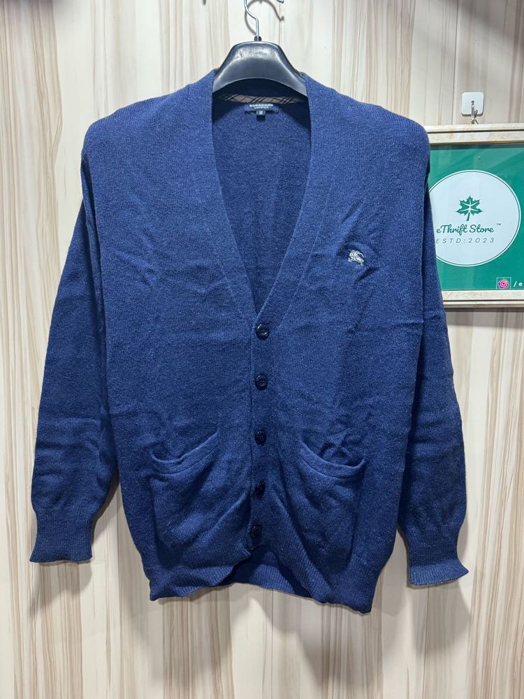 Burberry London Navy Blue Cardigan