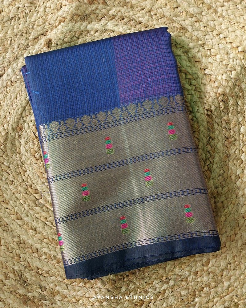 Banarasi Cotton Jacquard Silk Saree 💜