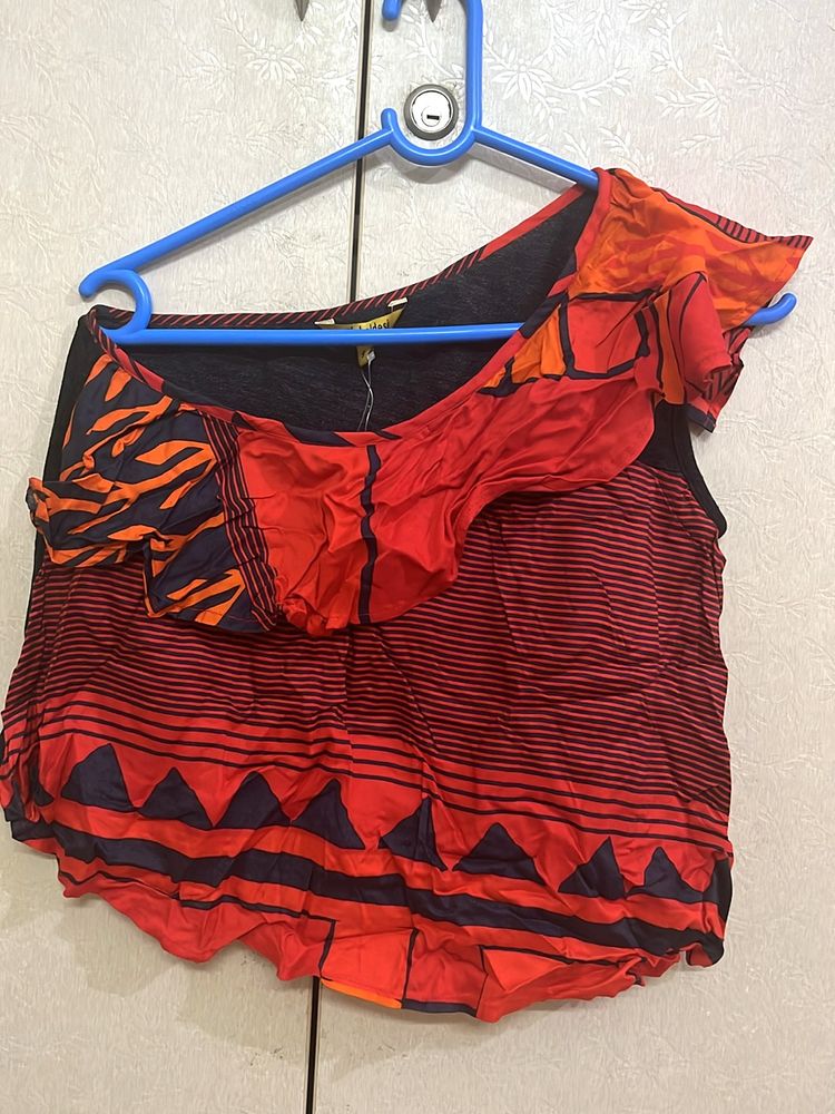 Orange Global Desi Crop Top Brand New