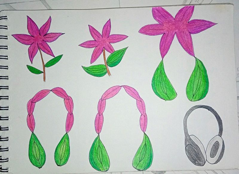 flower to headphones metamorphosis sheet