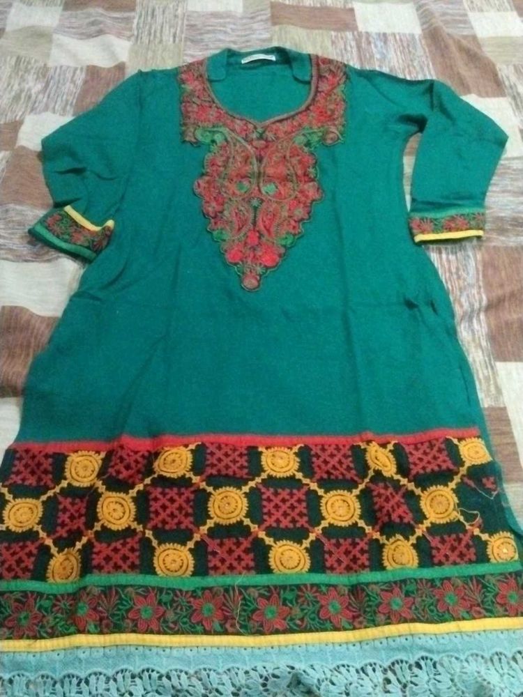 Woolen Multicolor Kurti