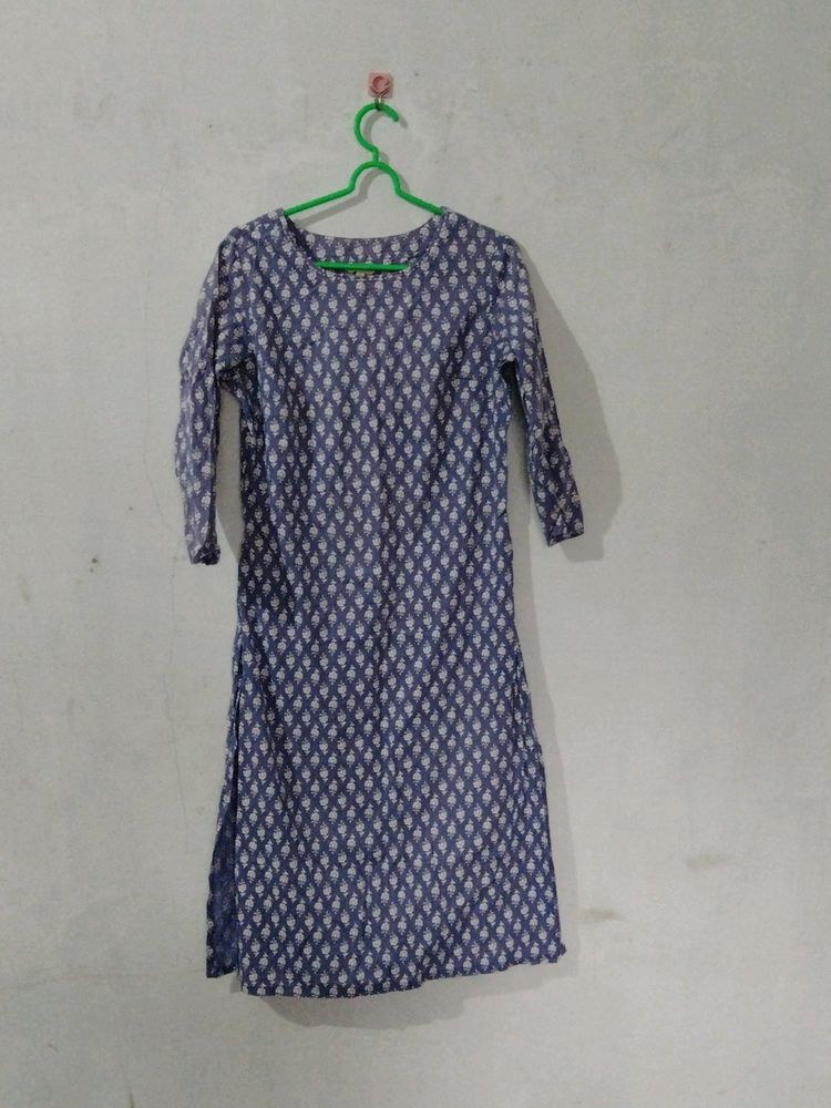 Blue Printed Kurta