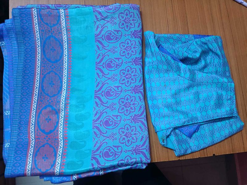 Blue Saree