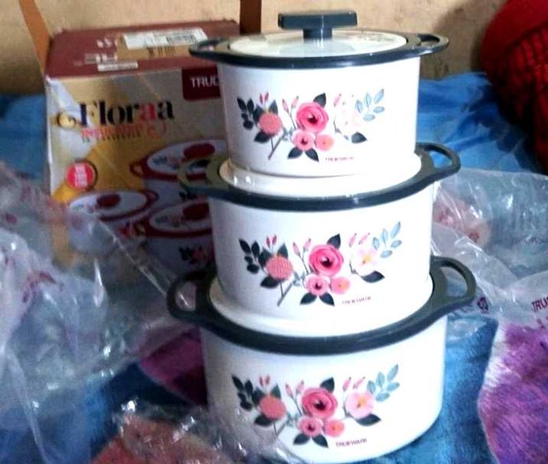 Florra Inner Steel Thermoware Casserole Pack Of 3