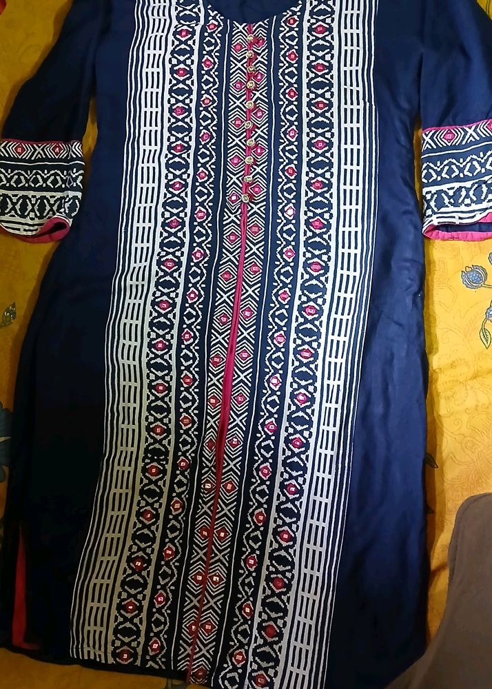 Navy blue Colour Kurti