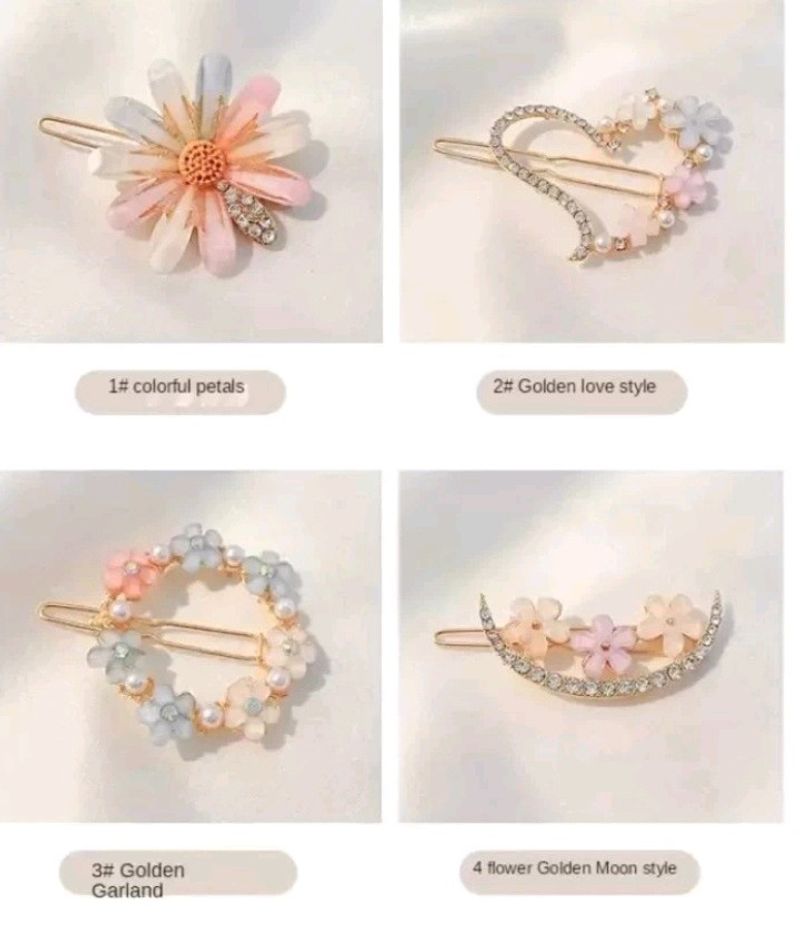 Korean Hair Clips Set Of 4.