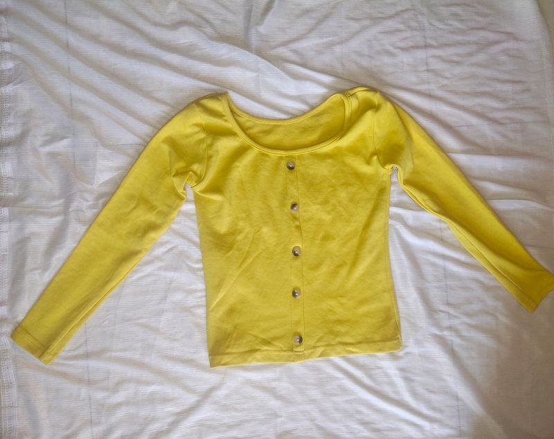 Full Sleeved Yellow Top