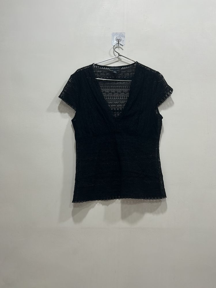 Black Net Top