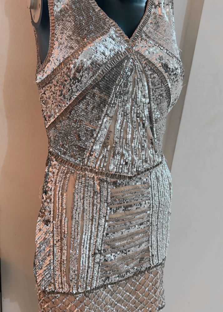 Silver Sequinned Dress