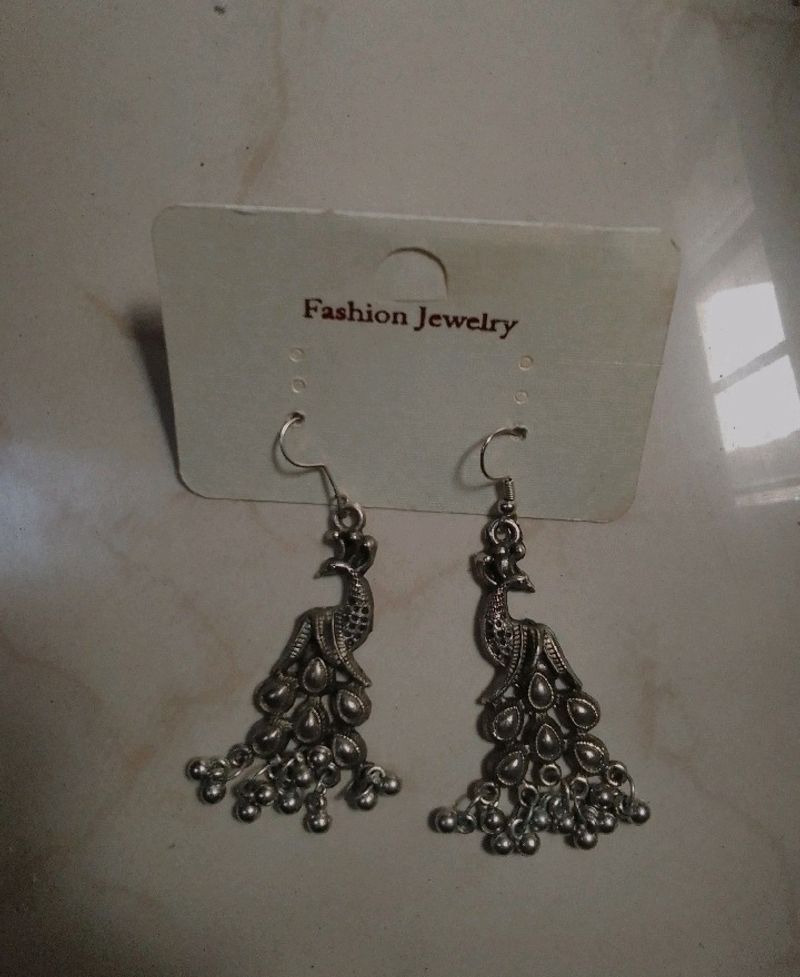 Silver Oxidised Earrings