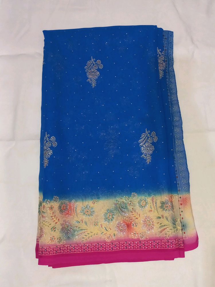 New Blue Heavy Saree