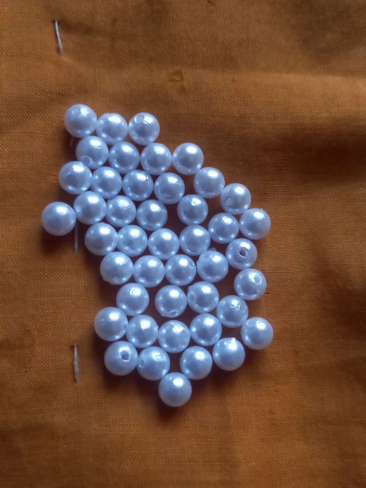 White Moti Beads