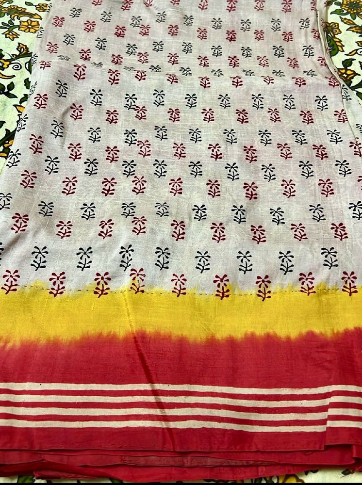 Used Pure Silk light weight saree