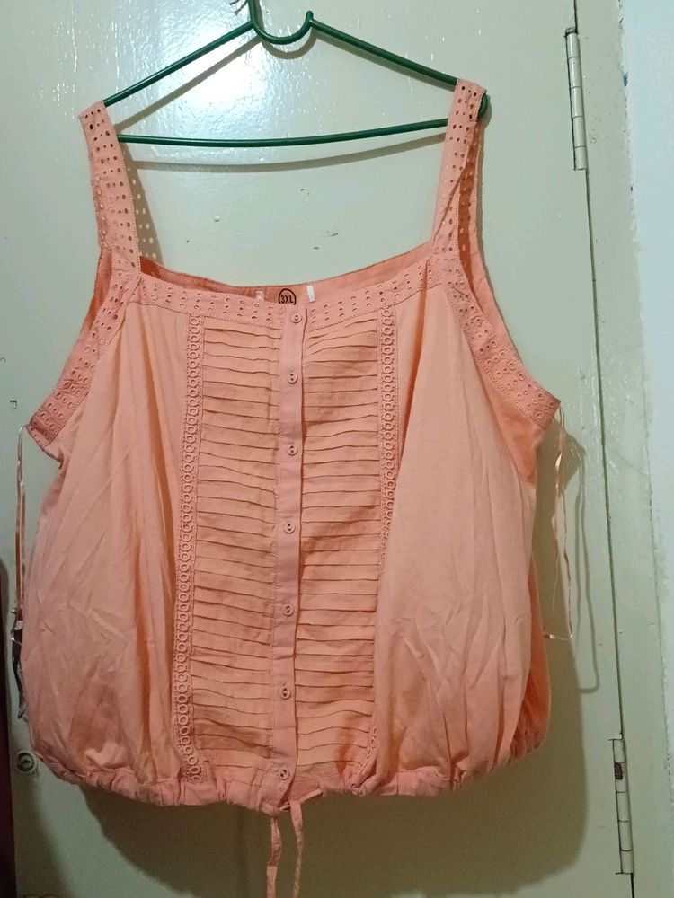 Peach Colour strips top