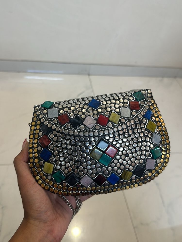 traditional Silver Clutch