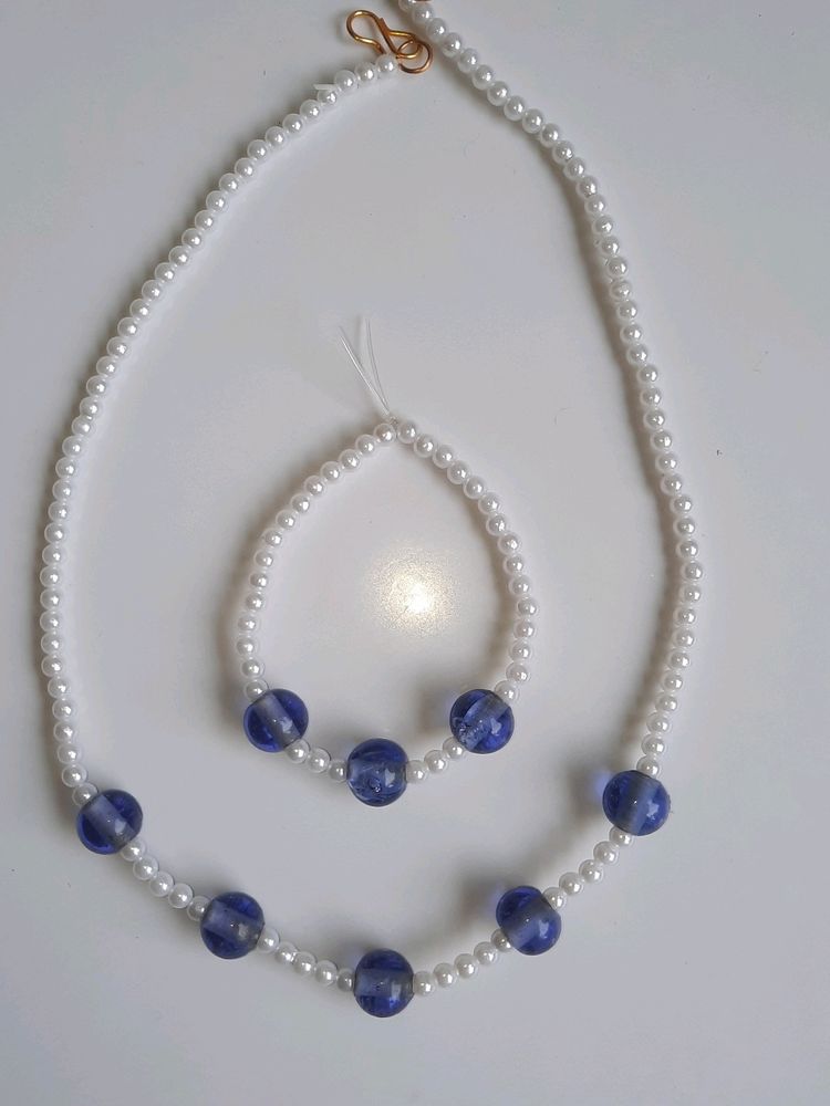 Combo Of 2: Purple Pearl Jewellery Set