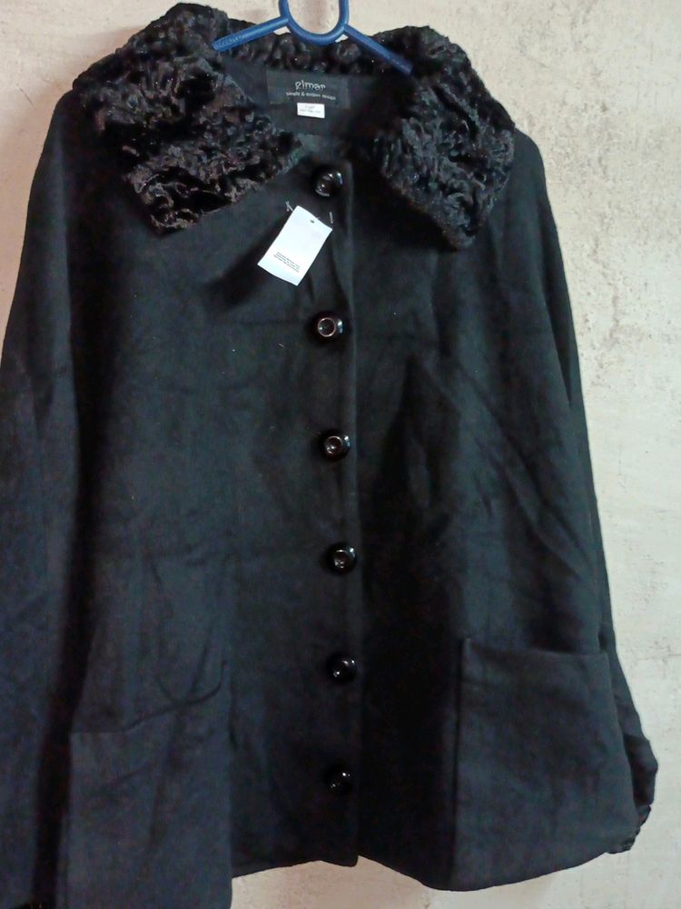 Women's Over Coat Black Premium