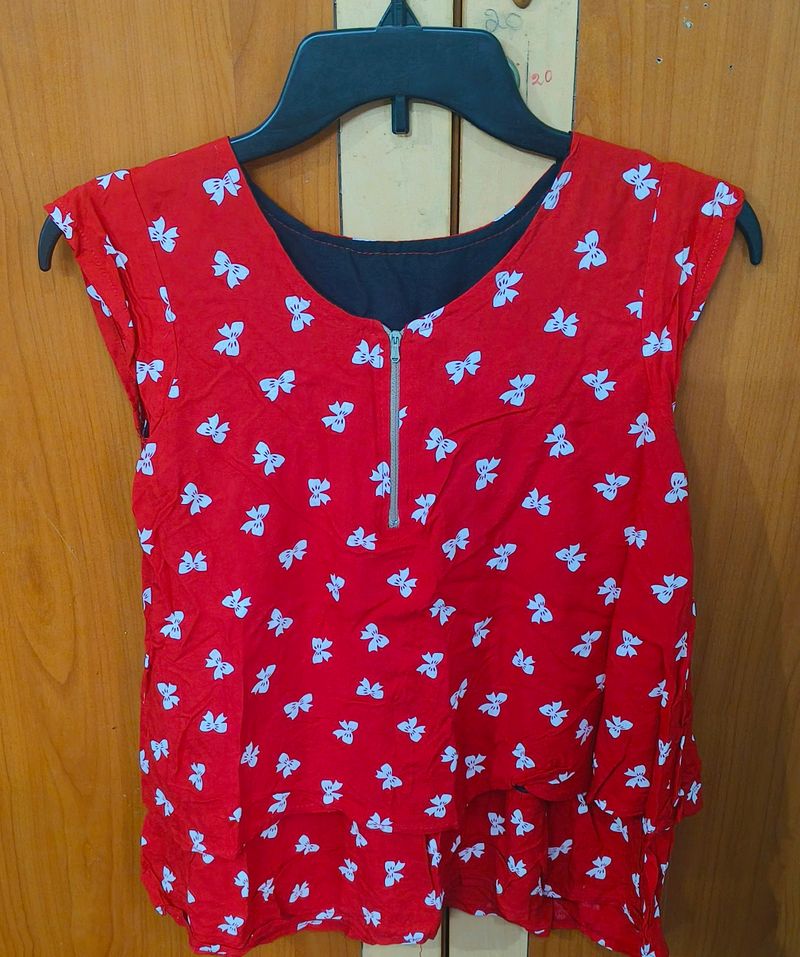 Red Bow fashionable Top