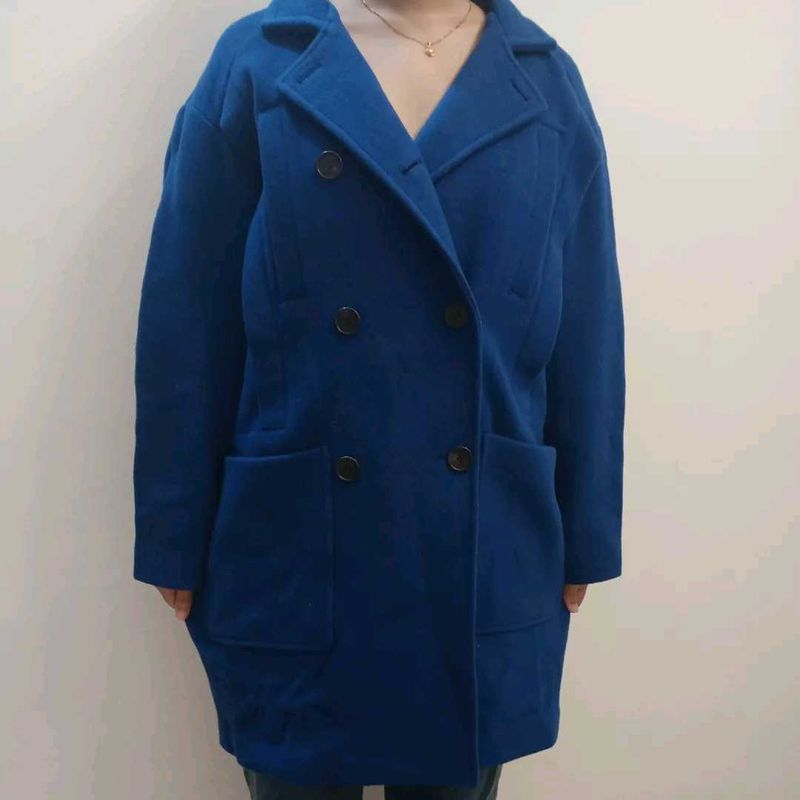 Woolen Navy Blue Coat🌷🛍️