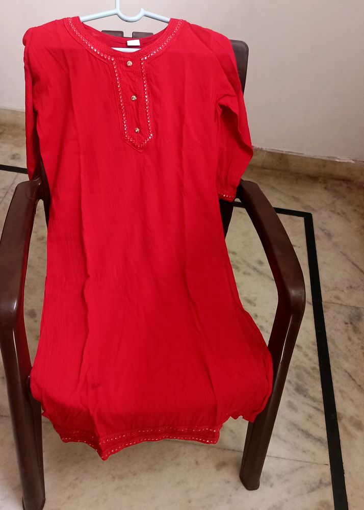 Artificial Mirror Work Kurta