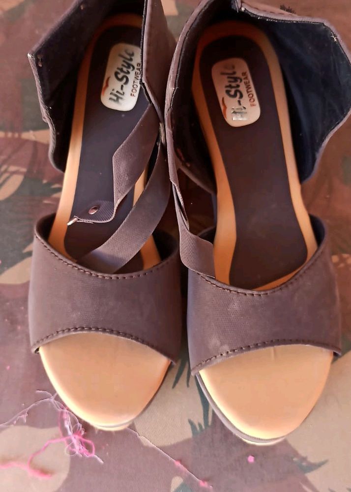 Brown Sandal Cum Shoes For Party Wear