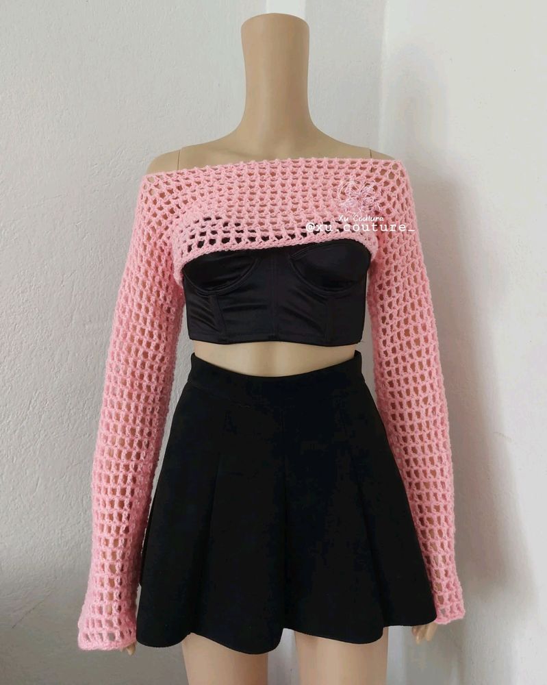 Crochet Pink Bolero