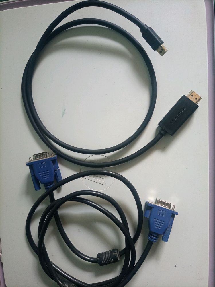 Combo Vga Cable And Dp Mini Port To HDMI