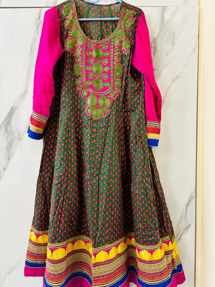 Plus Size Festive Sale Anarkali Three Piece Set