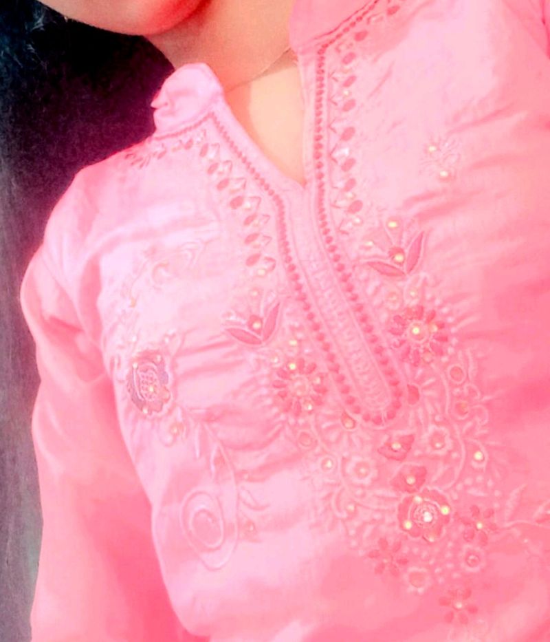 Pink Kurti Sets With Duppta