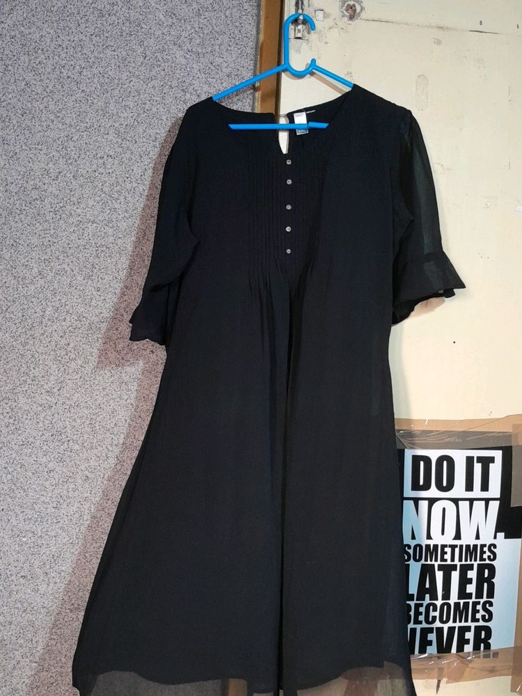 BLACK KURTA XXL Size