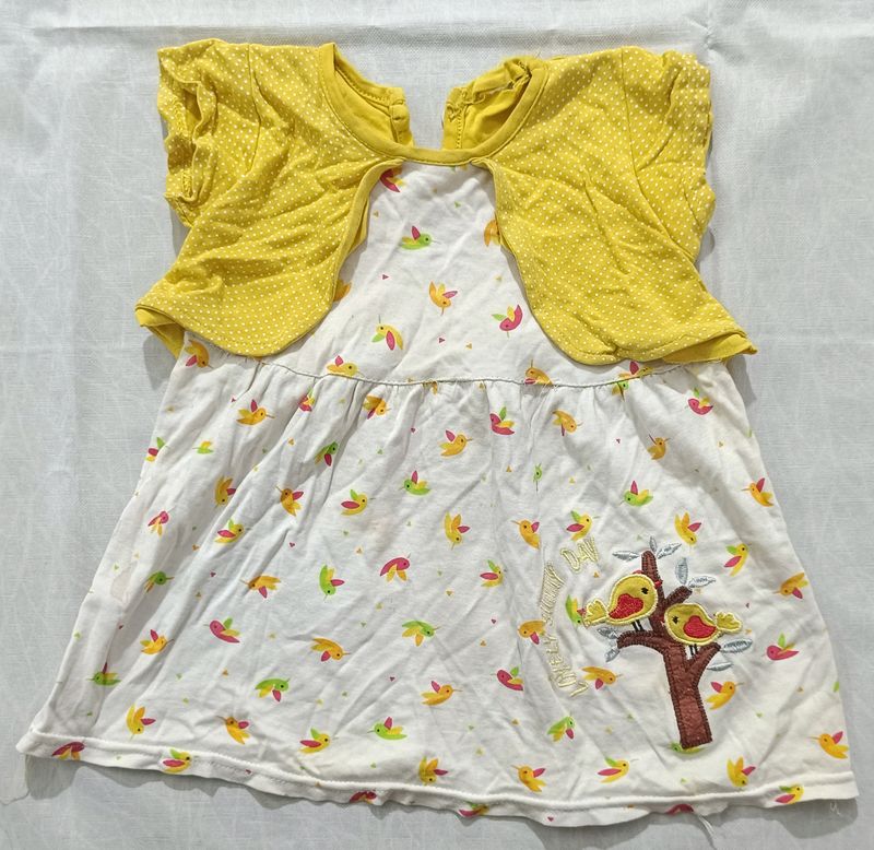 Baby Girl White Yellow Frock