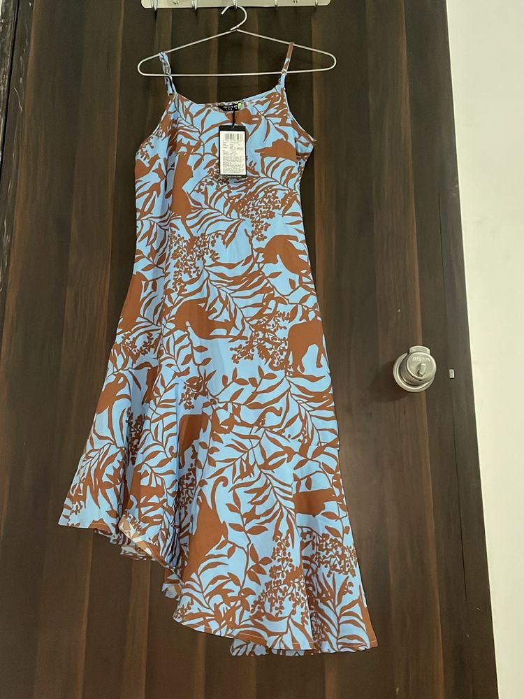 A Line Fish Cut Maxi Dress