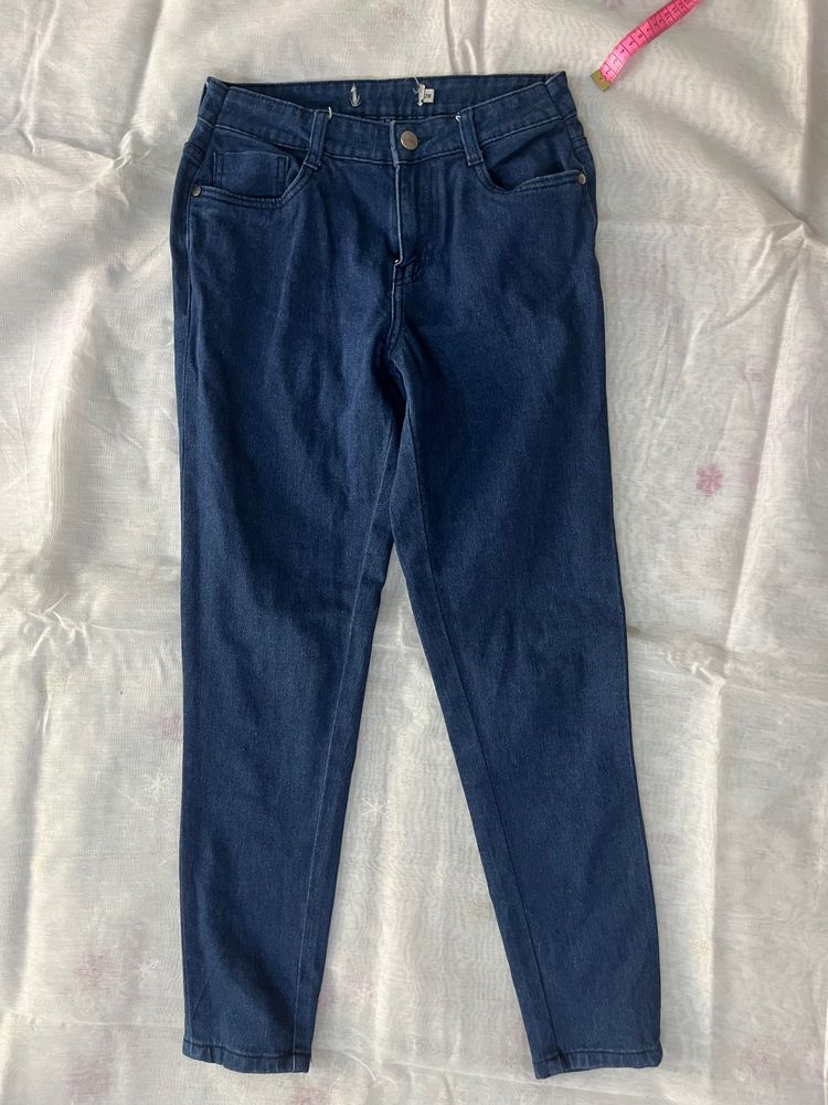 Blue Ankle Legth Jeans