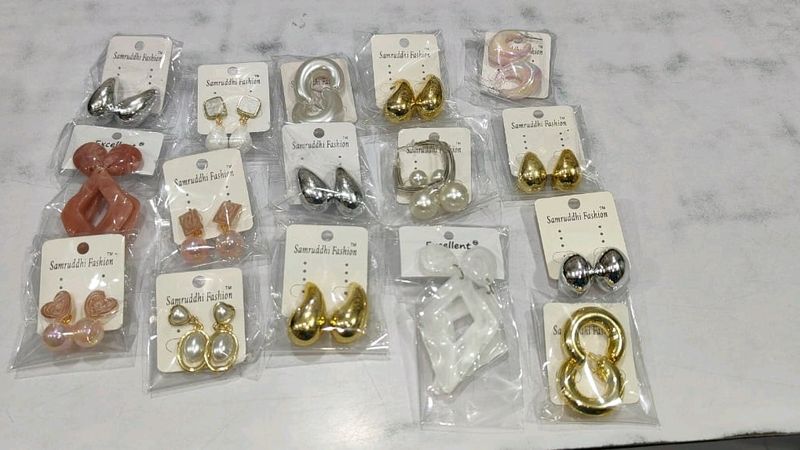 Golden Korean Stylish Fashion Earrings