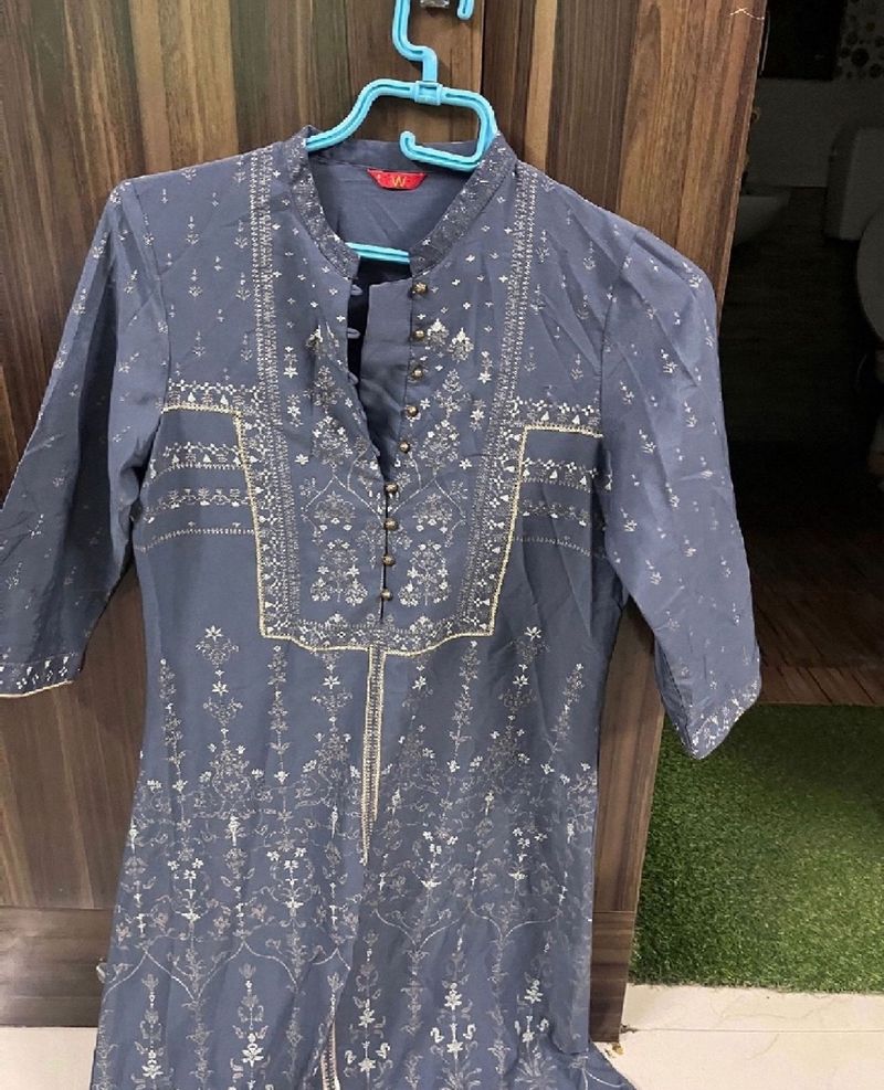 New W A Line Silver Pastel Kurta