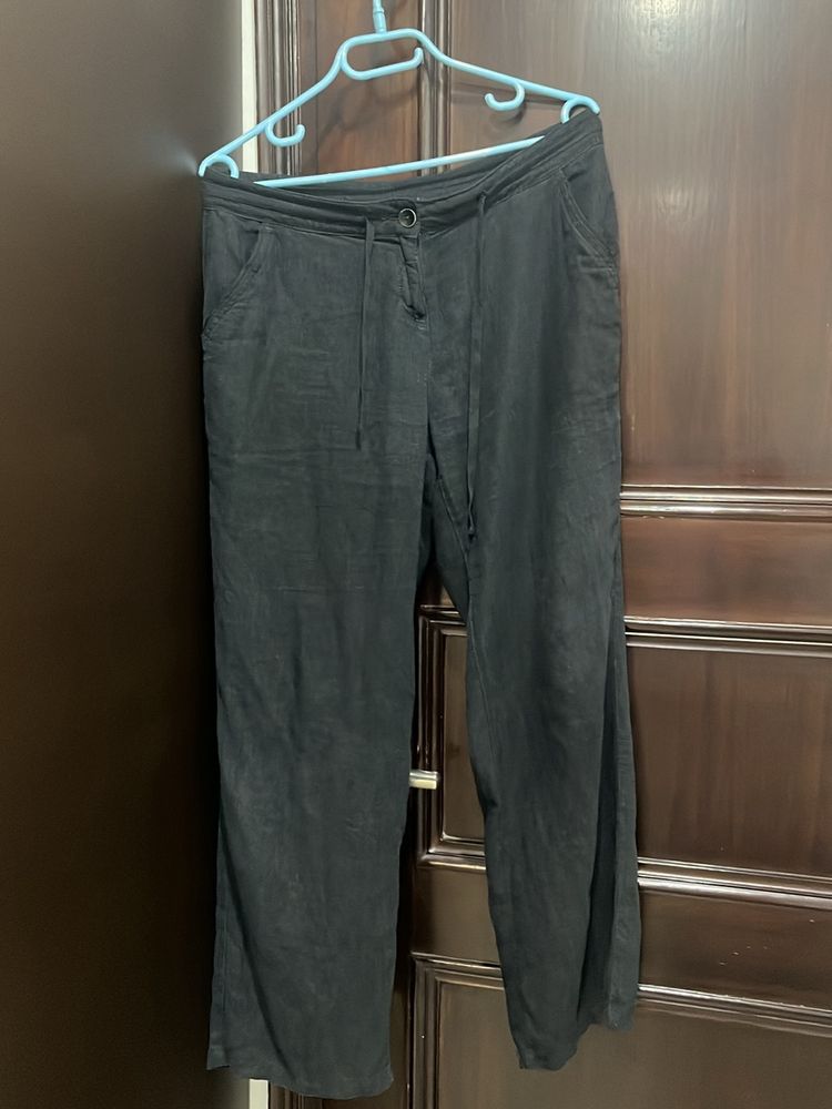 Black Linen Trousers