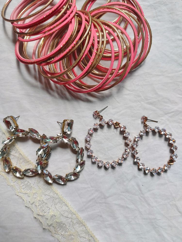 Combo Bangles And Earings