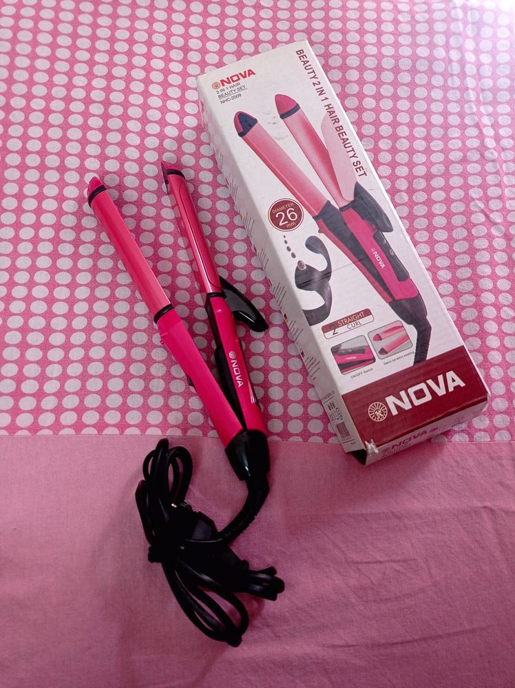 Nova 2 In 1 Straightner And Curling Iron