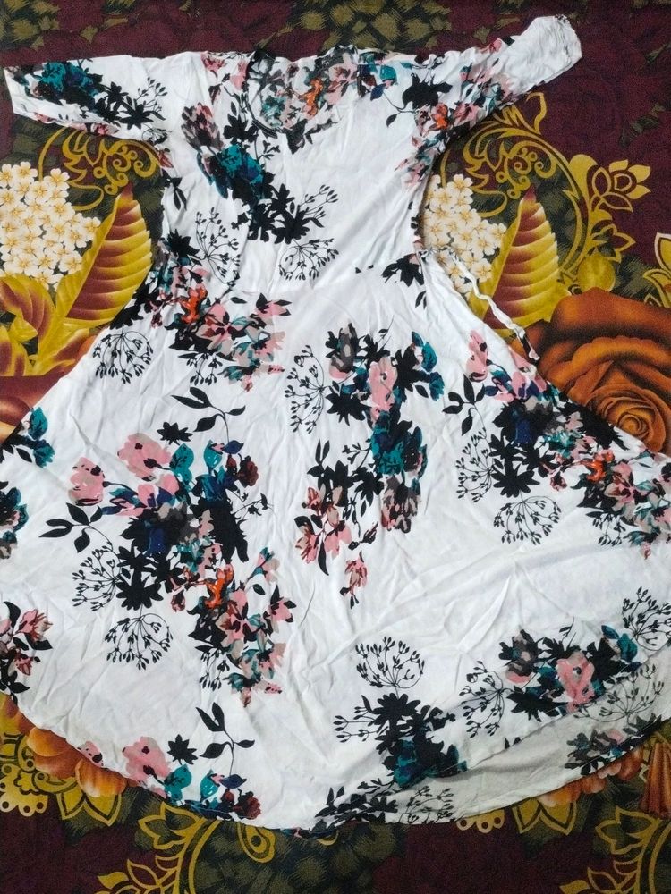 Floral Print Long Kurti