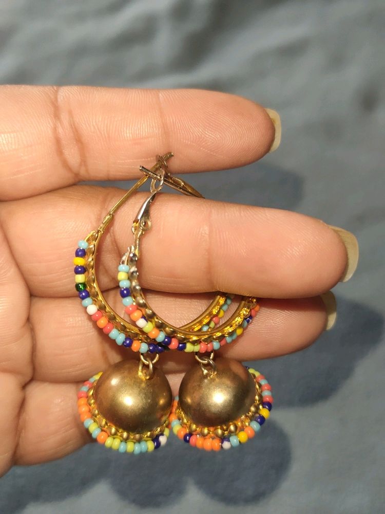 Medium Size Beads Jhumka