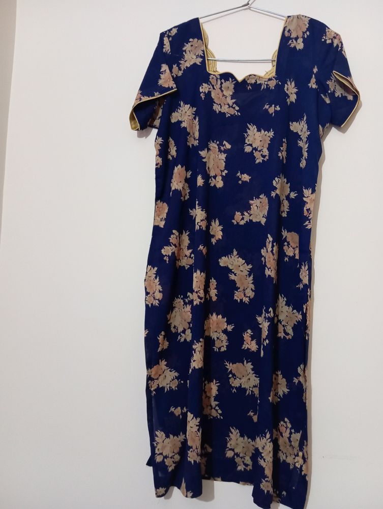 Blue Printed Salwaar suit