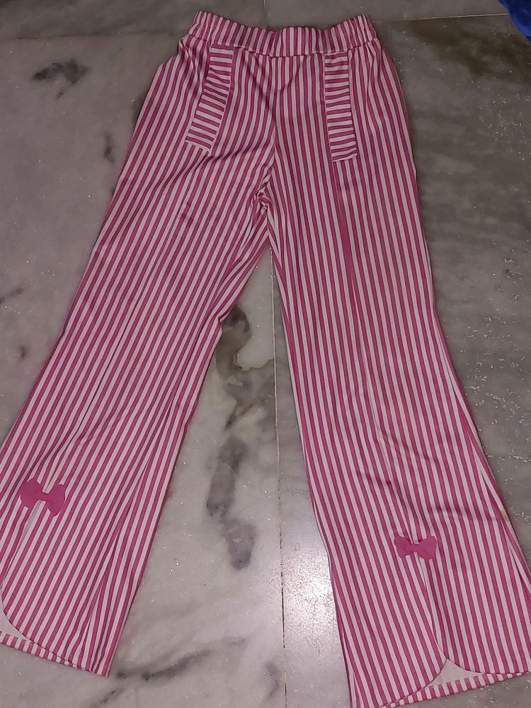 Pink Stripped Bow Pants🎀🎀