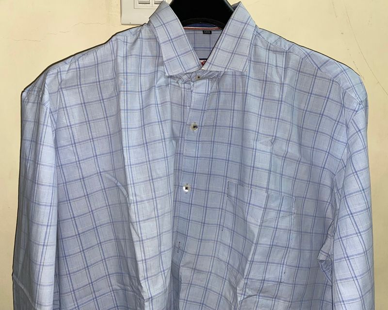 Men Checked Cotton Formal Shirt