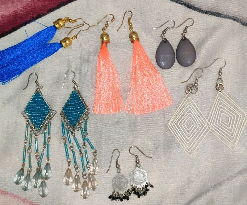 Combo of 6 Multicolored Earrings