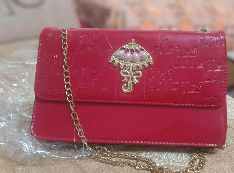 NEW Fancy Red-maroonish Clutch👛