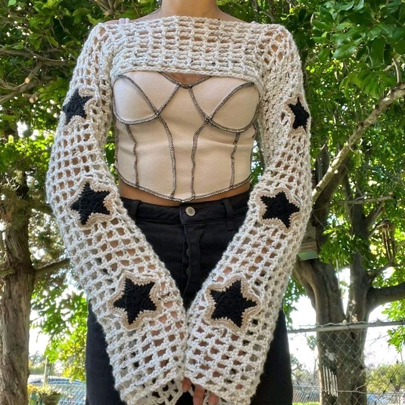 Crochet Handmade Stars Bolero