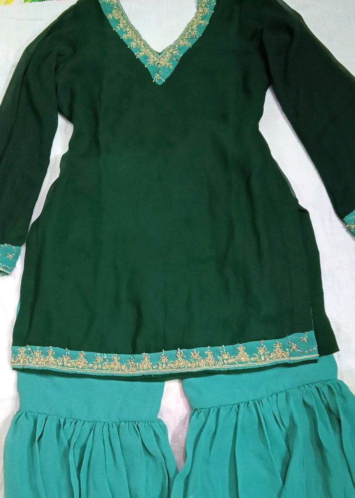 Pakistani Suit (Short Kurti With Garara)