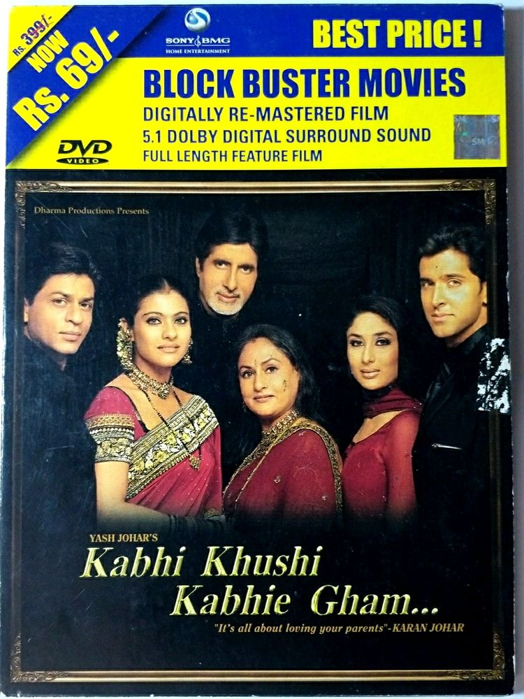 KABHI KHUSHI KABHE GHAM Blockbuster DVD