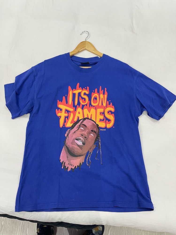 Its on flames oversized T-shirt