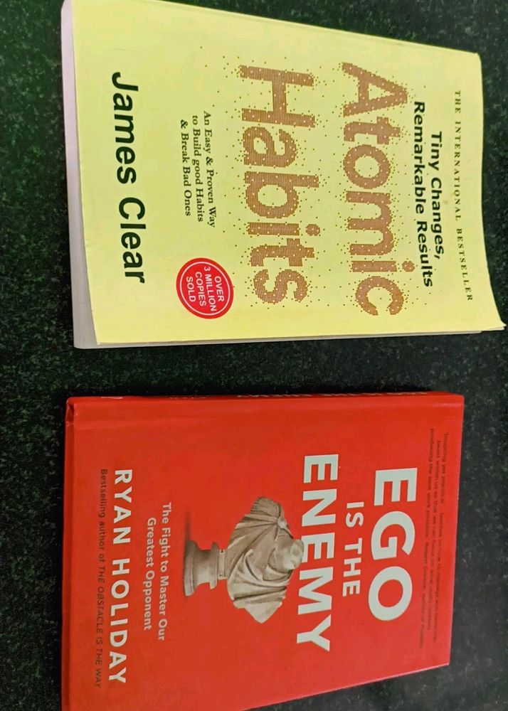 Atomic Habits+ Ego Is The Enemy Book